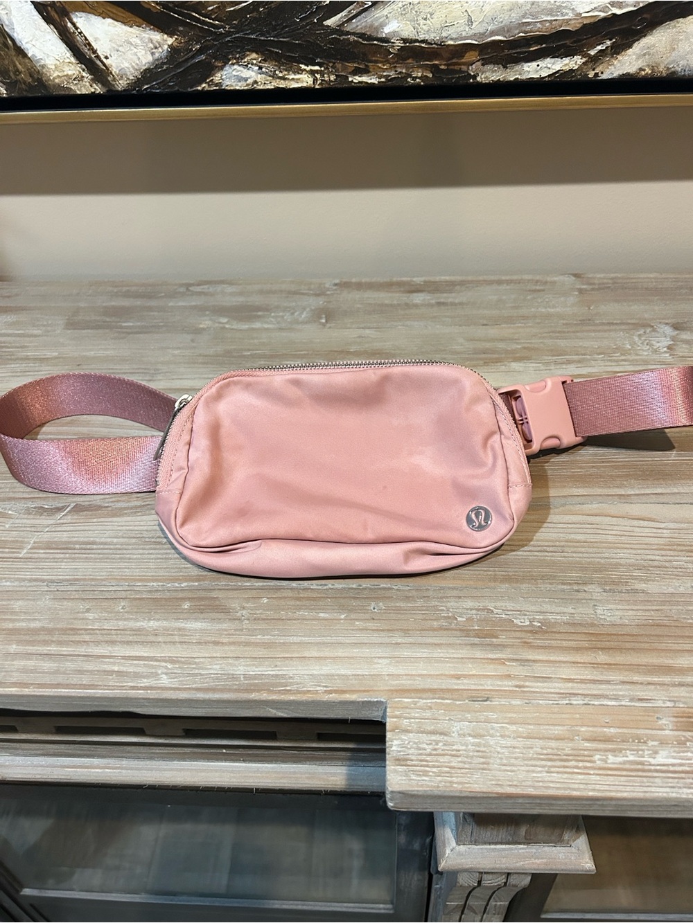 lululemon athletica Pink Satin Belt Bag - Compact Crossbody Pouch